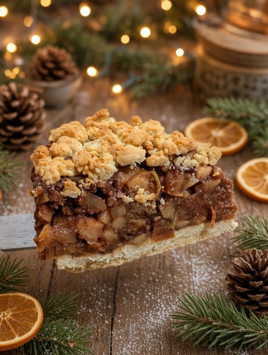 Traditional Polish Apple Pie with Butter Crumble (Szarlotka)